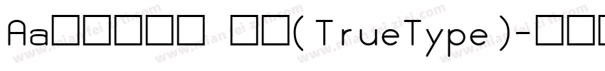 Aa奇幻马戏团 常规(TrueType)字体转换